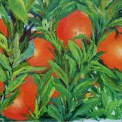 Sally O'Connor-The Light In The Orange Tree-oil on canvas-32x40cm-2021