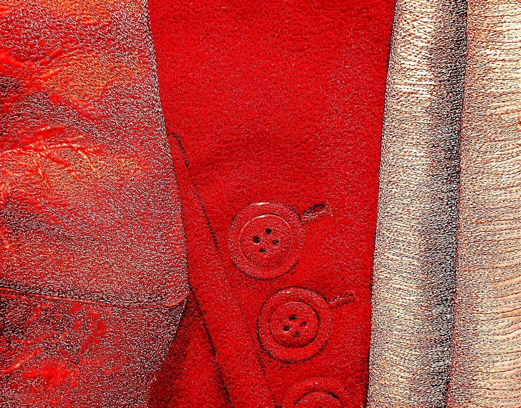 Joann Fife-My Wardrobe-digital image on cotton, free motion stitching-23x19cm-framed