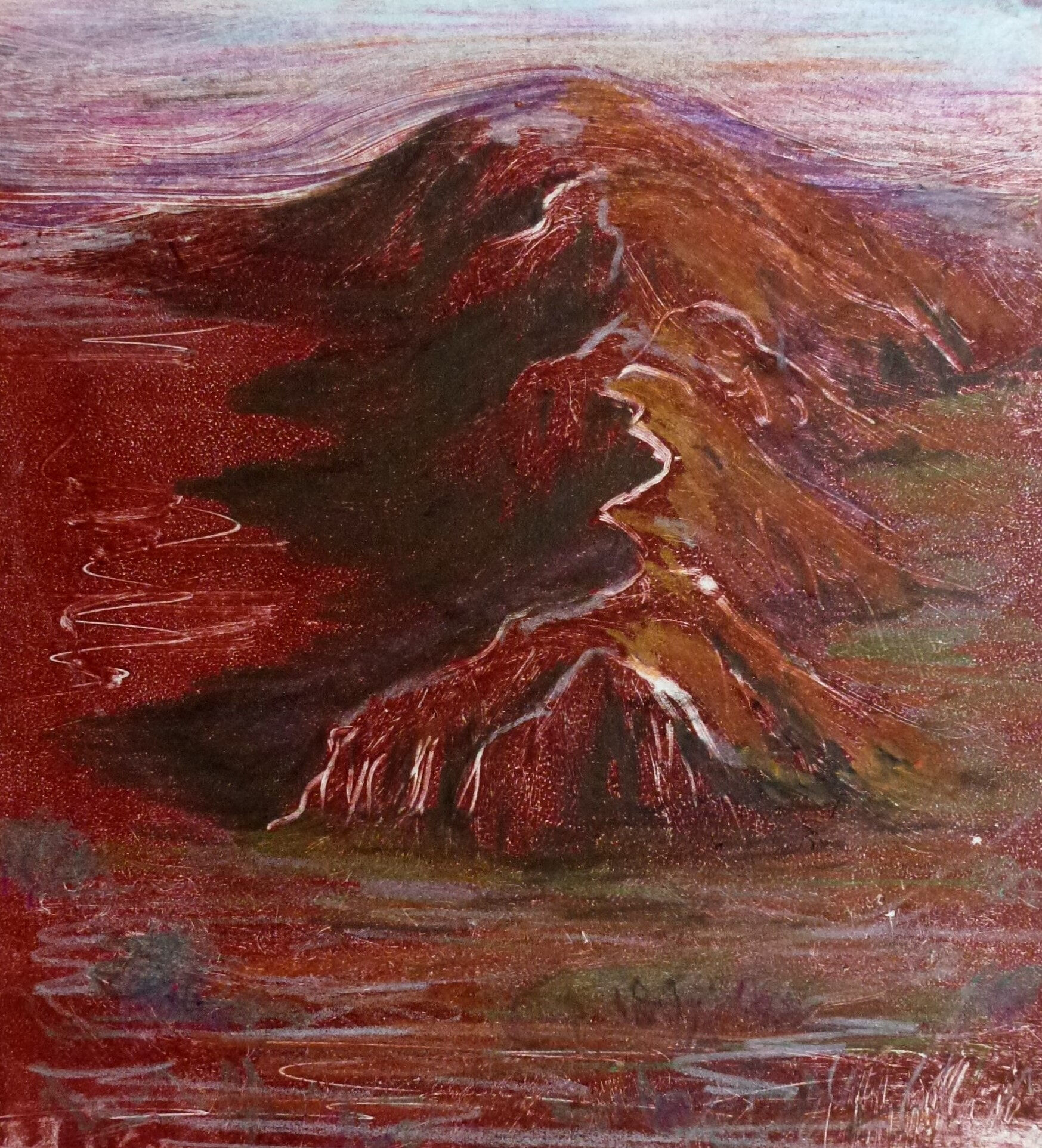 Montane, Jean McArthur, monoprint pastel conte,[5313]